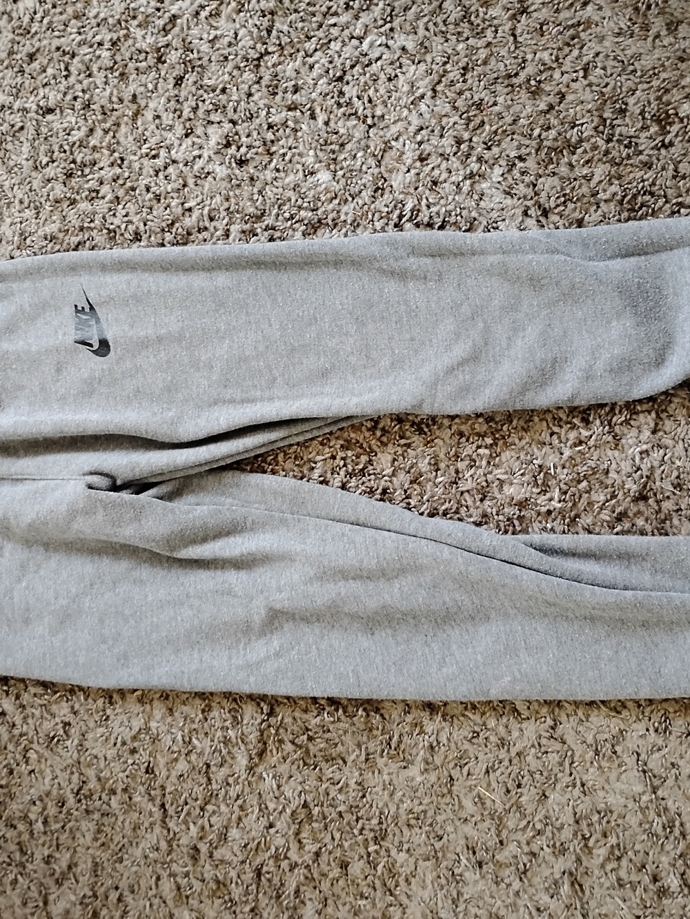 Nike Kids' Gray Sweatpants with Swoosh Logo